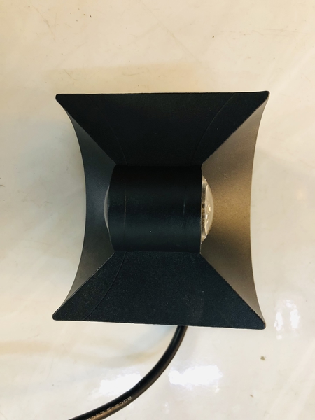 Đèn tường thân đen, 2COB*3W, TU029, KT(mm): 100x90