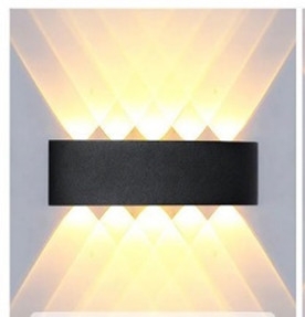 Đèn rọi led ánh sáng vàng, vỏ đen hắt 10 tia, IP65, KT(mm): 270x80x40