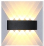 Đèn rọi led ánh sáng vàng, vỏ đen hắt 10 tia, IP65, KT(mm): 270x80x40