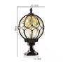 Đèn trụ cổng màu đen, đế phi 115mm, KT(mm): 390x215