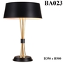 Đèn bàn thân đen mạ đồng BA023, E27 x 3, KT(mm):