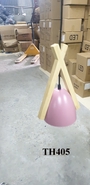 Thả đơn chao đui gỗ vàng, E27x01, mã TH405, KT (mm): D140x300