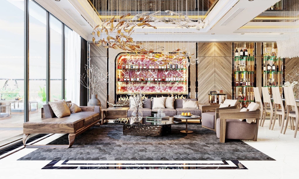 Đèn chùm pha lê thả thông minh PL025 gồm 80 lá xoài xoắn chia 3 màu, 20 mắt COB, không mâm, KT(mm): 1600x800x1500