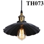 Thả đơn chao đĩa hoa đen, chụp nhôm mạ đồng, E27x01, mã TH073, KT (mm): D250