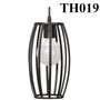 Đèn thả rọ sắt thân đen, đui E27x1(chưa bóng)_TH019 Kích thước: mm