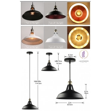 Thả đơn chao hở cổ đen, chụp nhôm mạ đồng, E27x01, mã TH066,1, KT (mm): D320