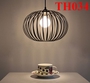 Đèn thả rọ sắt thân đen, đui E27x1(chưa bóng)_TH034 Kích thước: 300x200mm