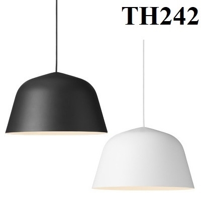 Thả đơn chao tròn trắng, E27x01, mã TH242, KT (mm): D380