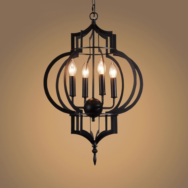 Đèn thả TH122 màu đen, E14*4, KT(mm): 430*600