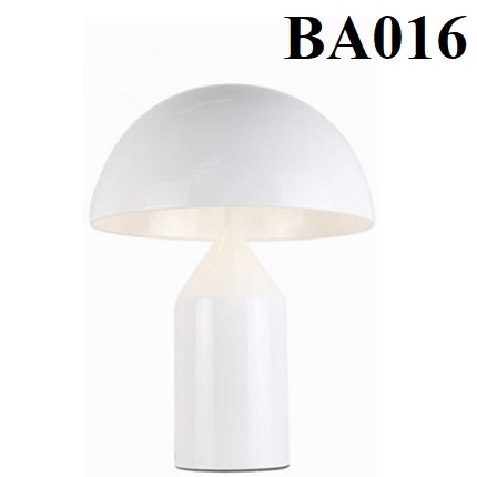 Đèn bàn nấm BA016, thân màu trắng, chao 300mm, KT (mm): D300*H550