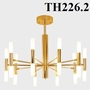 Đèn chùm hợp kim vàng 20 bóng TH226.2, G4 x 20, KT(mm) : 680 x 650