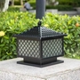 Đèn trụ cổng TC02 màu đen, kích thước (mm): 300x300