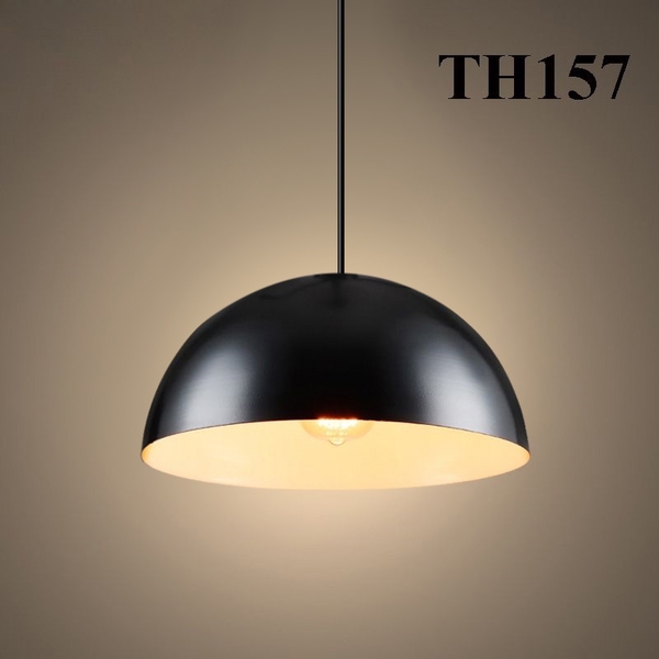 Thả đơn mũ cối 1 lớp đen lòng đen, E27x01, mã TH157,1, KT (mm): D300