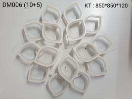 Đèn led mâm DM006/10 +5 (1269 /10+5), 3 chế độ ánh sáng và điều khiển xa, khung trắng , KT(mm) : 850x850x120