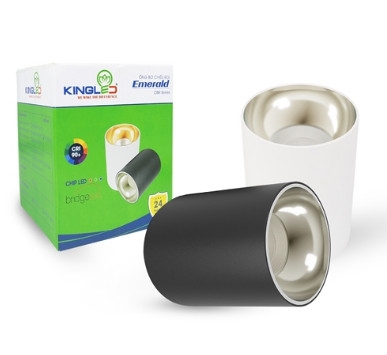 Đèn Ống Bơ OBR-7SS-D95 Chiếu Rọi Emerald 7W, vỏ đen, ánh sáng trung tính