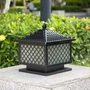 Đèn trụ cổng TC02 màu đen, kích thước (mm): 200*200