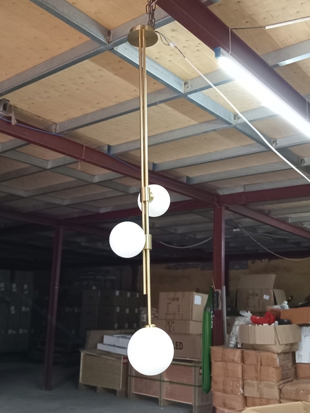 Đèn thả Nordic chao thủy tinh đục D150*1 + D120*2, đui G9x3(chưa bóng)_TH506 Kích thước: 1220x290mm