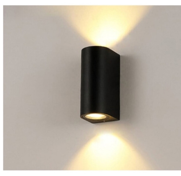 Đèn tường ngoài trời TU023, tích hợp led sáng vàng, công suất 2*5W, KT(mm): D65*H150