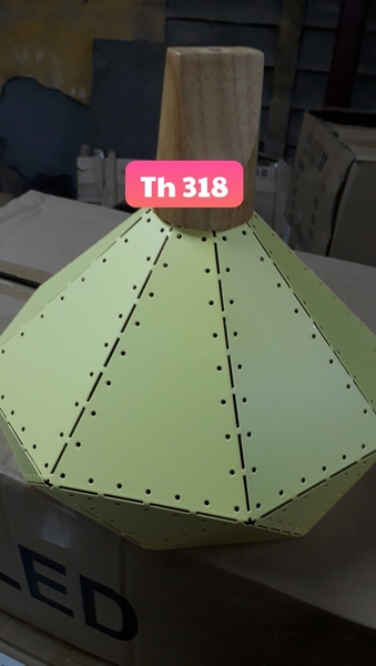 Thả đơn chao lọt sáng vàng, E27x01, mã TH318, KT (mm):