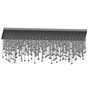 Đèn chùm pha lê Ai Cập PL056, mâm hình chữ nhật inox 304 gương trắng 8k, KT(mm): L2000 x W800 x H600