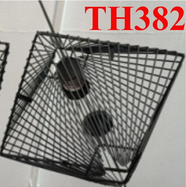 Đèn thả hình lập phương thân đen_TH382 Kích thước: D205x270mm