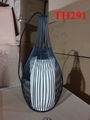 Đèn thả rọ sắt thân đen, đui E27x1(chưa bóng)_TH291 Kích thước: 210x210x400mm