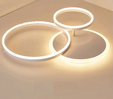 Đèn led mâm DM028, 2 cánh, 1 tầng, khung trắng, KT(mm): D600xH120, led 3 màu, có Dim và điều khiển xa