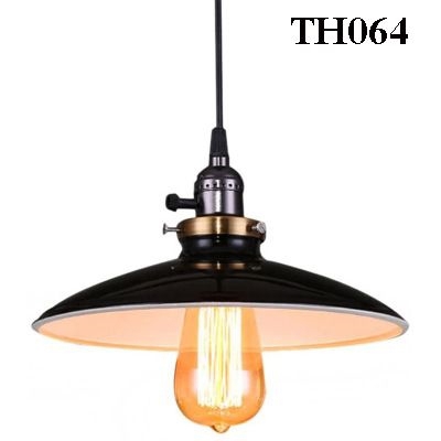 Thả đơn chao đĩa nông đen, E27x01, mã TH064, KT (mm): D250