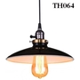 Thả đơn chao đĩa nông đen, E27x01, mã TH064, KT (mm): D250