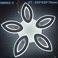 Đèn led mâm 5 cánh trắng DM062 , 3 chế độ ánh sáng , có ĐKTX,  KT(mm) : 620x620x70