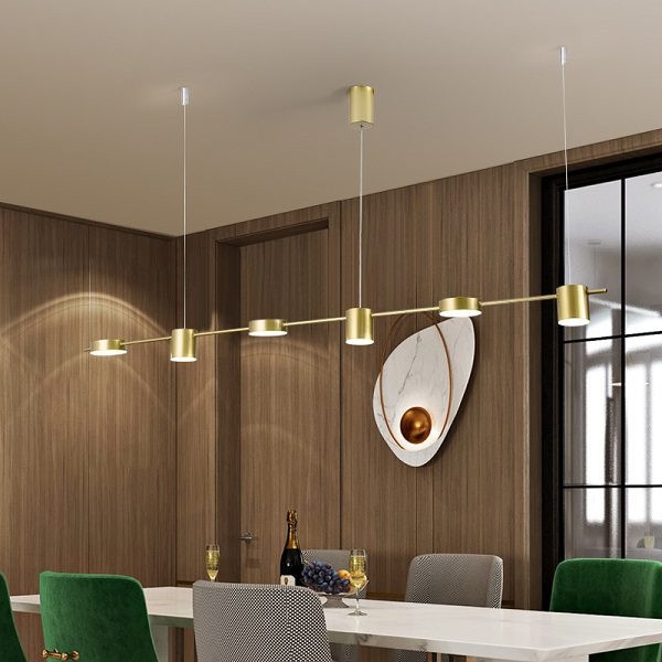 Đèn thả tích hợp Led 3 chế độ sáng thân mạ đồng TH482, KT(mm): L1240