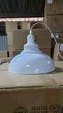 Thả đơn chao cổ bóp trắng, chụp sắt trắng, E27x01, mã TH199,2, KT (mm): D300