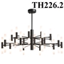 Đèn chùm thả hợp kim đen 40 bóng TH226, G4 x 40, KT(mm): 1000 x 650