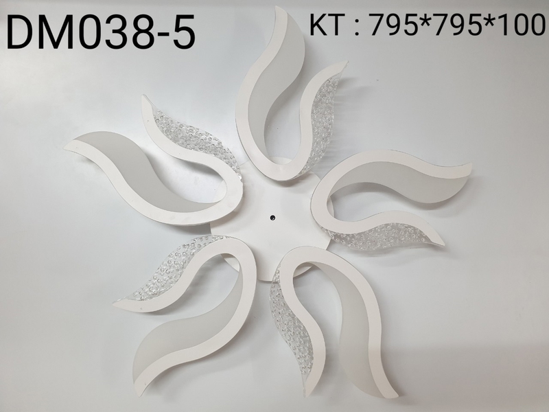 Đèn led mâm DM038_5 cánh trắng , KT(mm ) : 795x795x100
