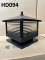 Đèn trụ cổng màu đen, KT(mm): 300 x 300