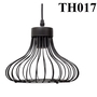 Đèn thả rọ sắt thân đen, đui E27x1(chưa bóng)_TH017 Kích thước: 220x220mm