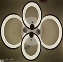 Đèn led mâm DM014/4 (1278/ 4), 3 chế độ ánh sáng và điều khiển xa, khung trắng