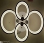 Đèn led mâm DM014/4 (1278/ 4), 3 chế độ ánh sáng và điều khiển xa, khung trắng