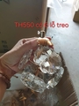 Đèn thả thông tầng nghệ thuật TH550, gồm 30 quả cẩm tú cầu D100, 6 mắt COB 3 màu điều khiển xa, mâm inox vàng KT(mm) D700 x H2500
