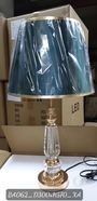 Đèn bàn BA062, thân pha lê + chao vải xanh, KT(mm): D300 x H570. Mã thùng I6