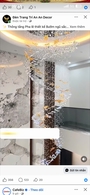 Đèn thông tầng 064PL1 – Vũ Điệu Hồ Điệp Pha Lê gồm 90 bướm pha lê, dây treo hạt pha lê, 25 lá phong hổ phách,12 đèn dimmer COB D40 3 màu có điều khiển xa, mâm tròn inox gương trắng, KT(mm): D800 x H2500
