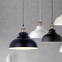 Thả đơn chao cổ bóp trắng, chụp nhôm mạ đồng, E27x01, mã TH199,3, KT (mm): D300