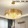 Đèn thả hiện đại Ansion hình tròn TH266, E14 x 08, KT(mm): D550 (Có 04 vòng pha lê K5)