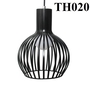 Đèn thả rọ sắt thân đen, đui E27x1(chưa bóng)_TH020 Kích thước: D280xH390mm