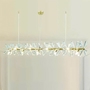 Đèn thả 553TH thân inox gương, cánh pha lê KT(mm) : L1500 x H180 , dây điều chỉnh