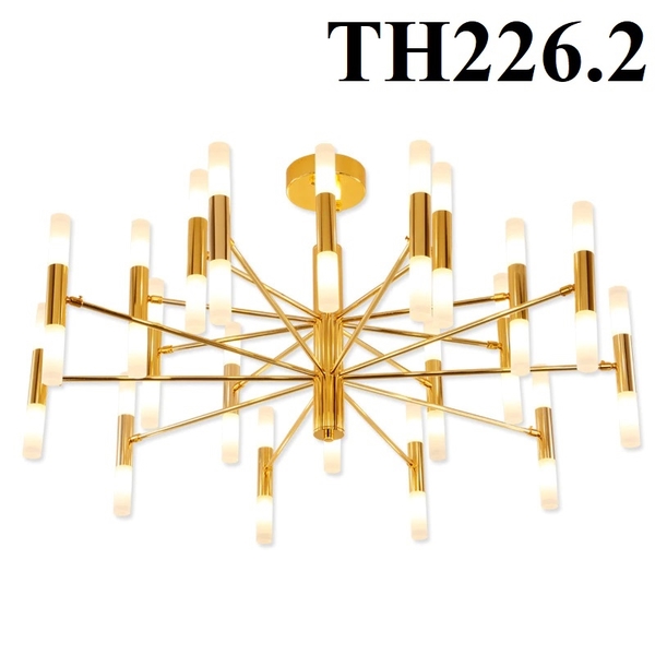 Đèn chùm thả hợp kim vàng 40 bóng TH226 , G4 x 40 , KT(mm) : 1000 x 650